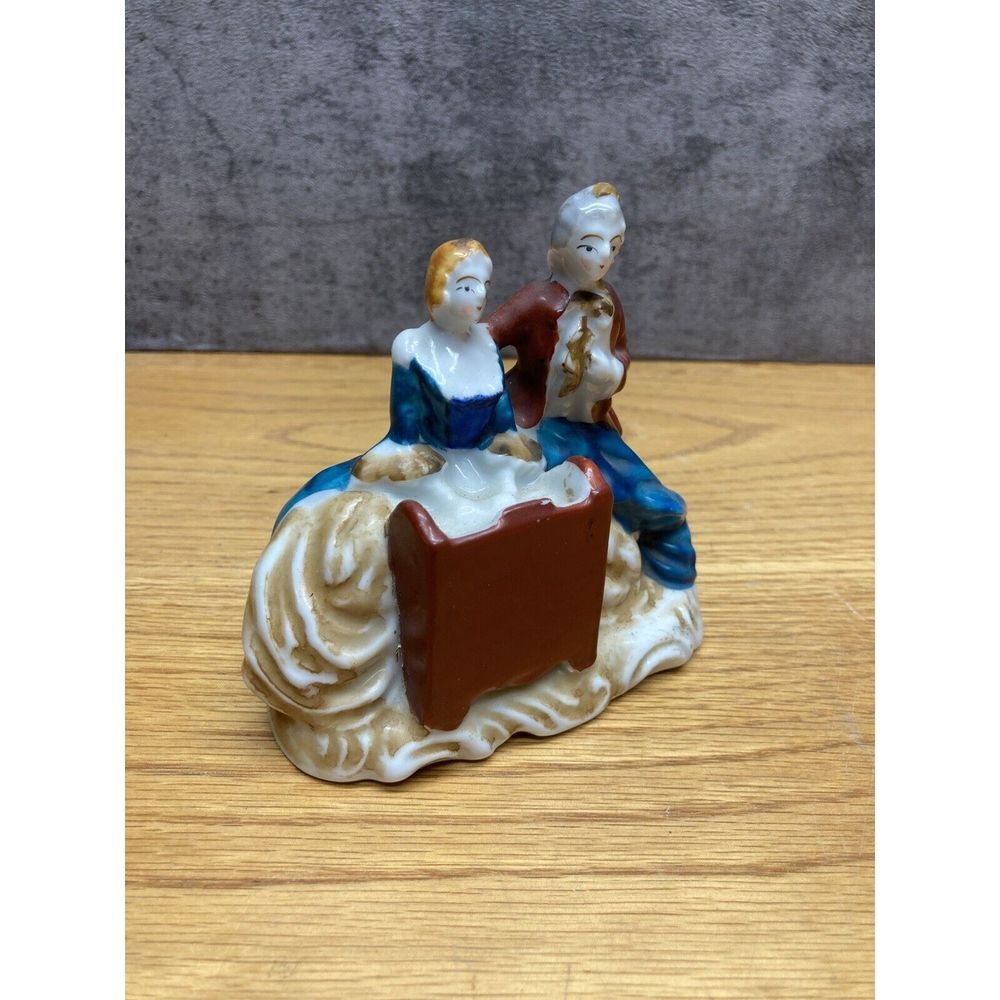 Vintage Occupied Japan Porcelain Victorian figurine playing piano